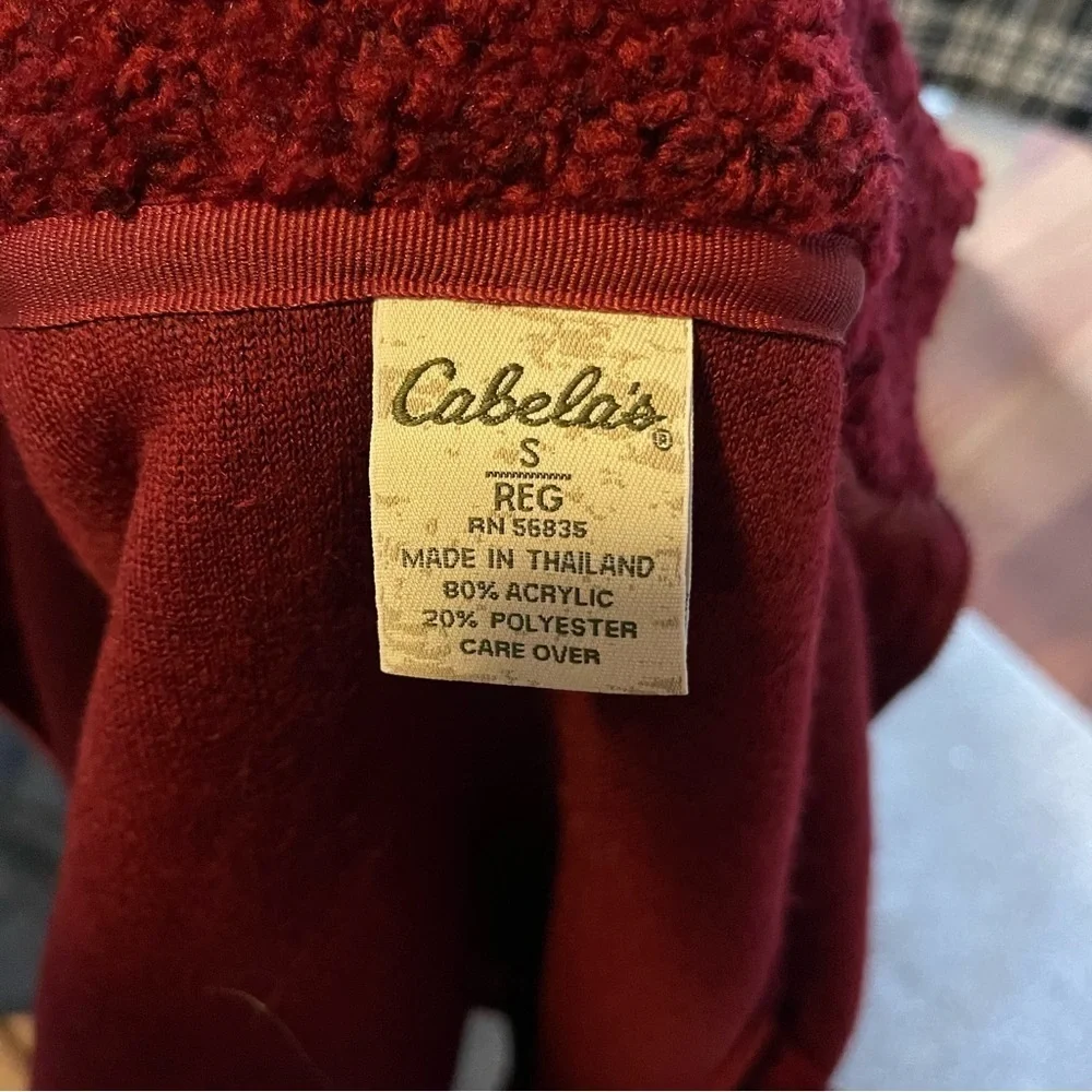 Cabela's‎ Red Full Zip Up Outdoor Winter Jacket Size: S